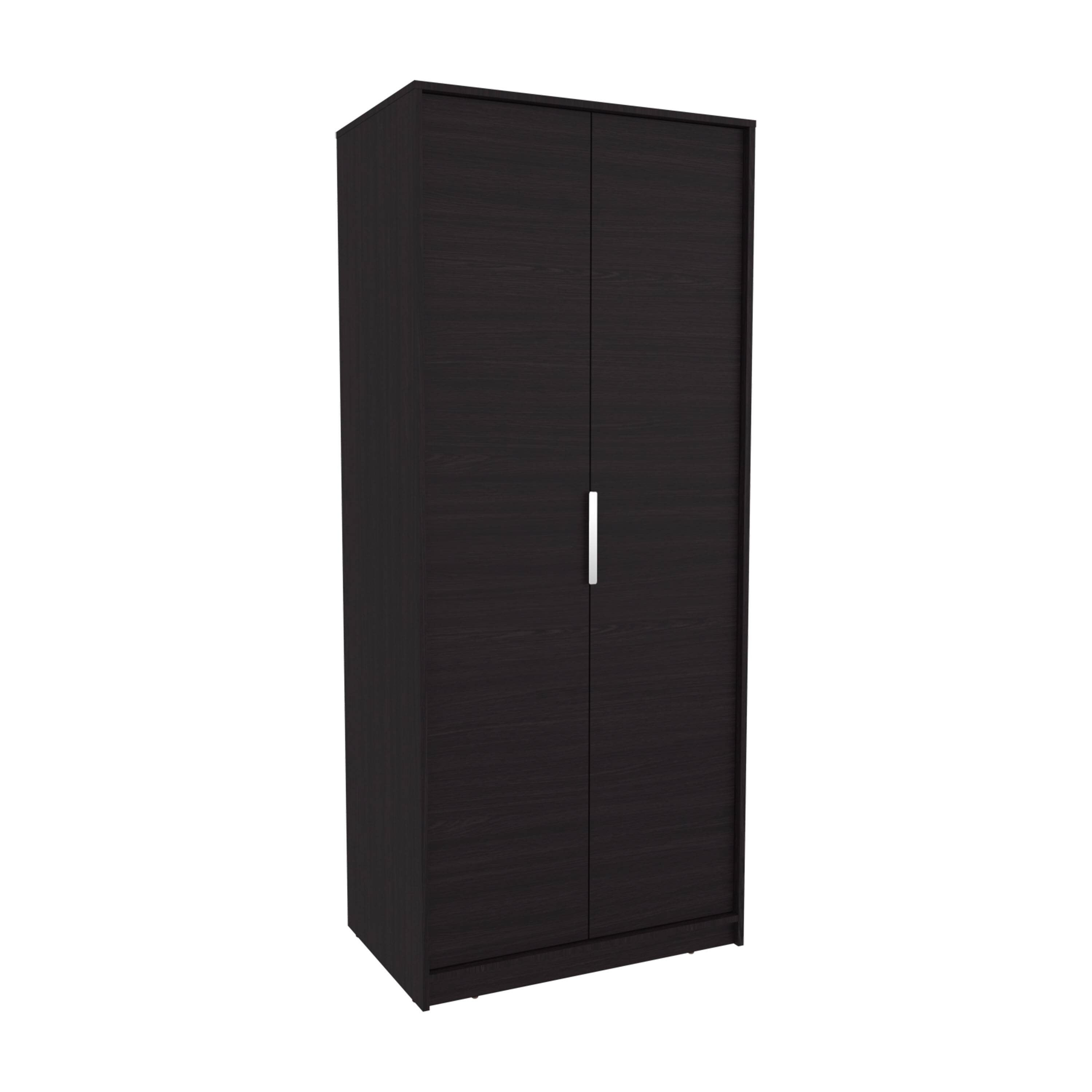 Alt View 1. TuHome - Wenden Armoire Double Doors, Hanging Rod And Interior Shelves, Freestanding Modern Wardrobe - Black.