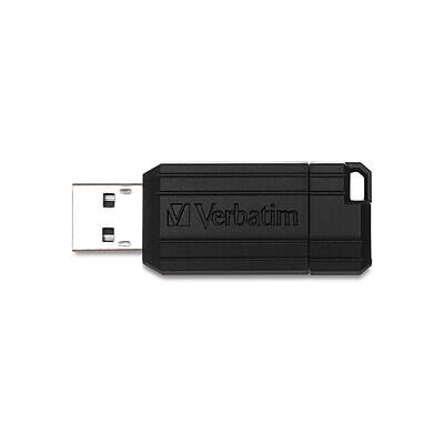 Alt View 5. Verbatim - Verbatim PinStripe 16GB USB 2.0 Type A Flash Drive, Black (49063) - Black.