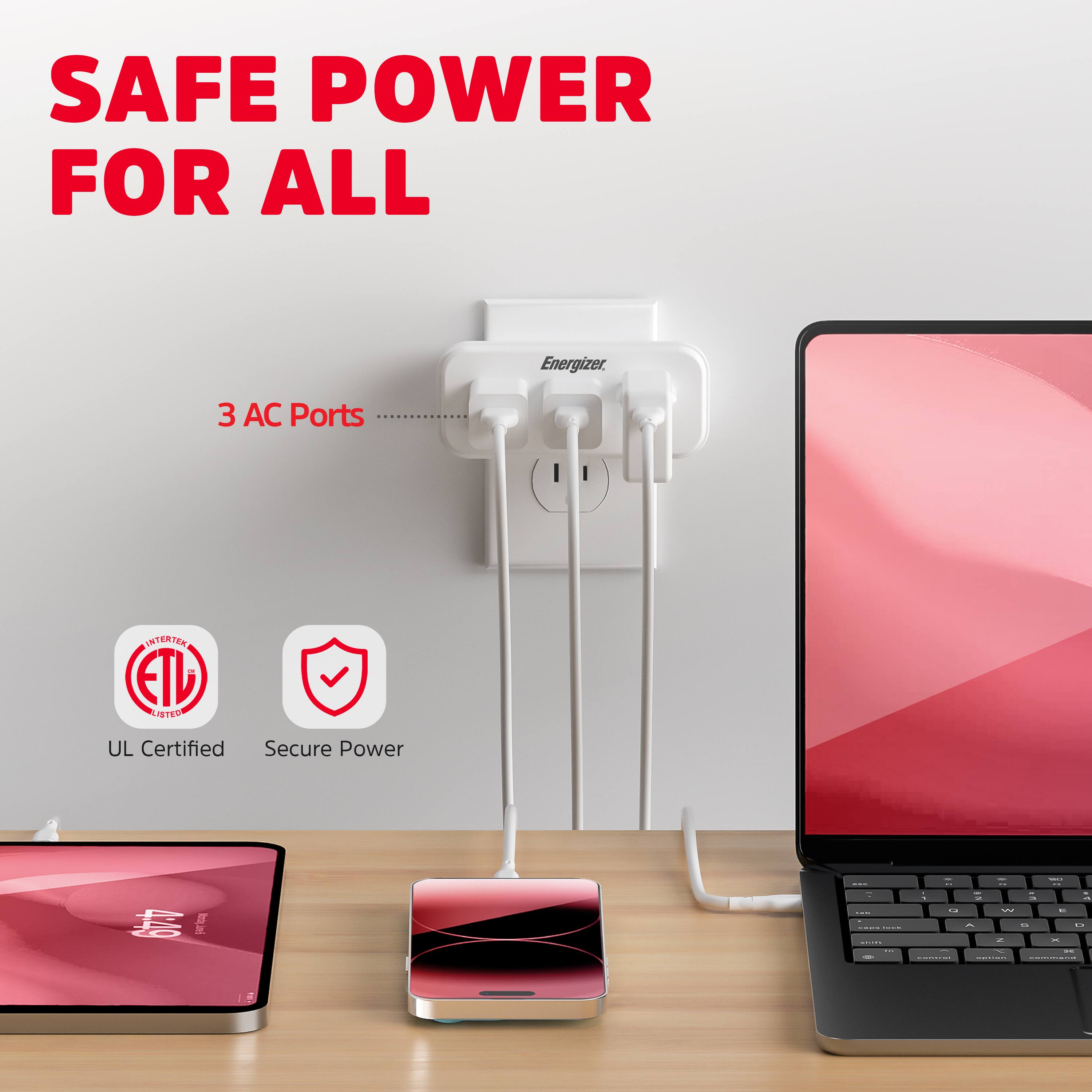 SAFE POWER FOR ALL

3 AC Ports

UL Certified
Secure Power