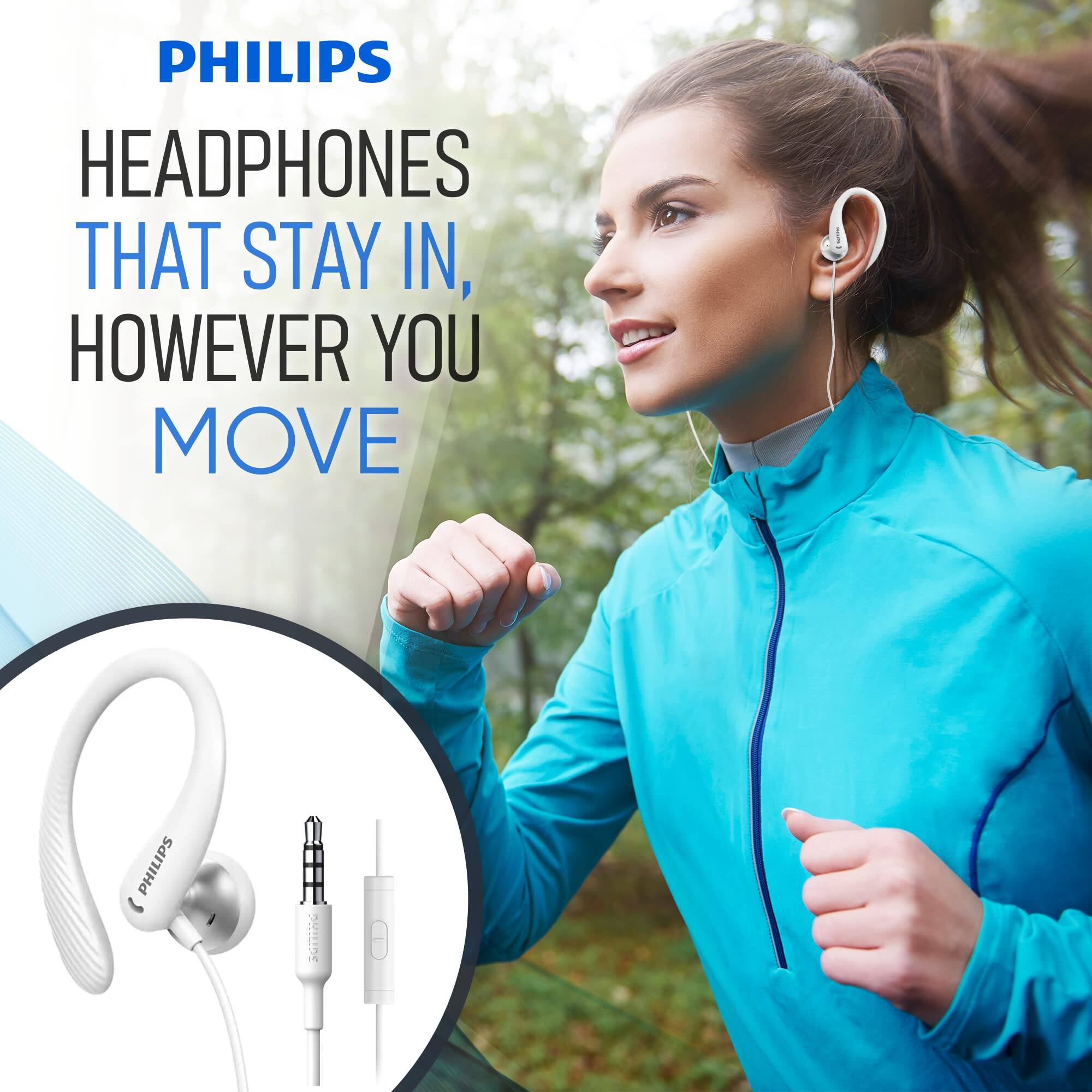 PHILIPS HEADPHONES THAT STAY IN, HOWEVER YOU MOVE