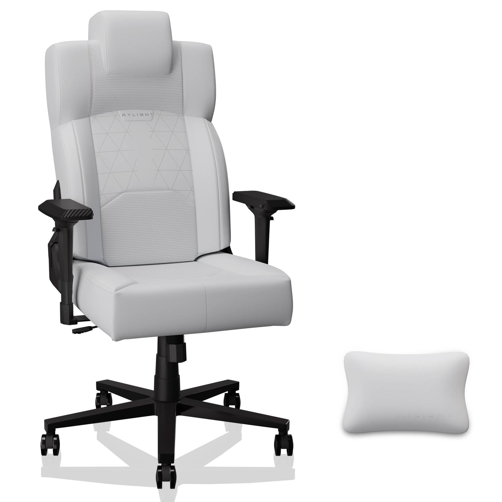 Alt View 1. APRILSOUL - Gaming Chair Ergonomic Office Chair Desk Chair with Lumbar Support Flip Up Arms Headrest PU Leather Executive - gray.