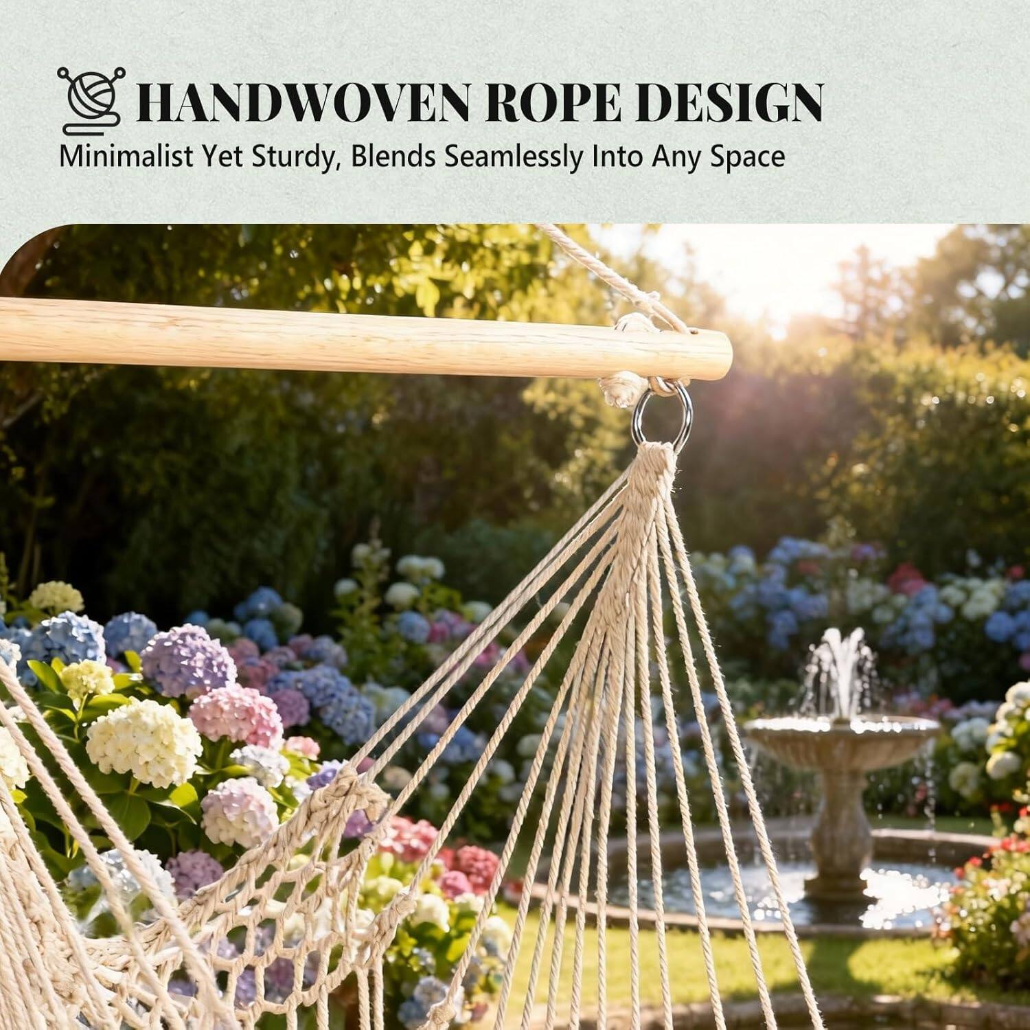 HANDWOVEN ROPE DESIGN  
Minimalist Yet Sturdy, Blends Seamlessly Into Any Space
