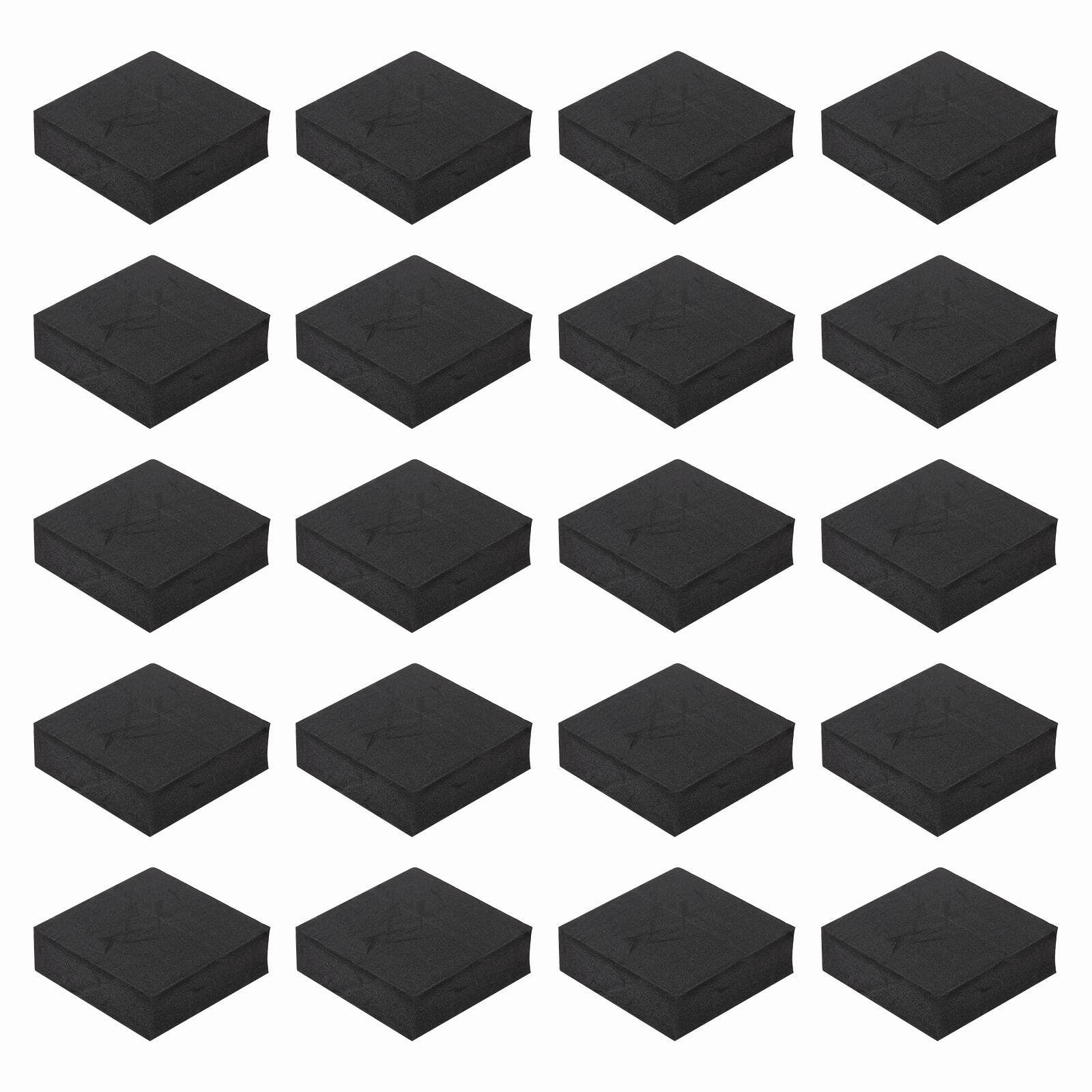 Unique Bargains - Single Sided Speaker Isolation Pads 60x60x20mm Square EVA Acoustic Foam Anti-Vibration Feet for Speaker Subwoofer, 32pcs - Black price history on PriceWatchPro