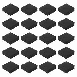 Unique Bargains - Single Sided Speaker Isolation Pads 60x60x20mm Square EVA Acoustic Foam Anti-Vibration Feet for Speaker Subwoofer, 32pcs - Black