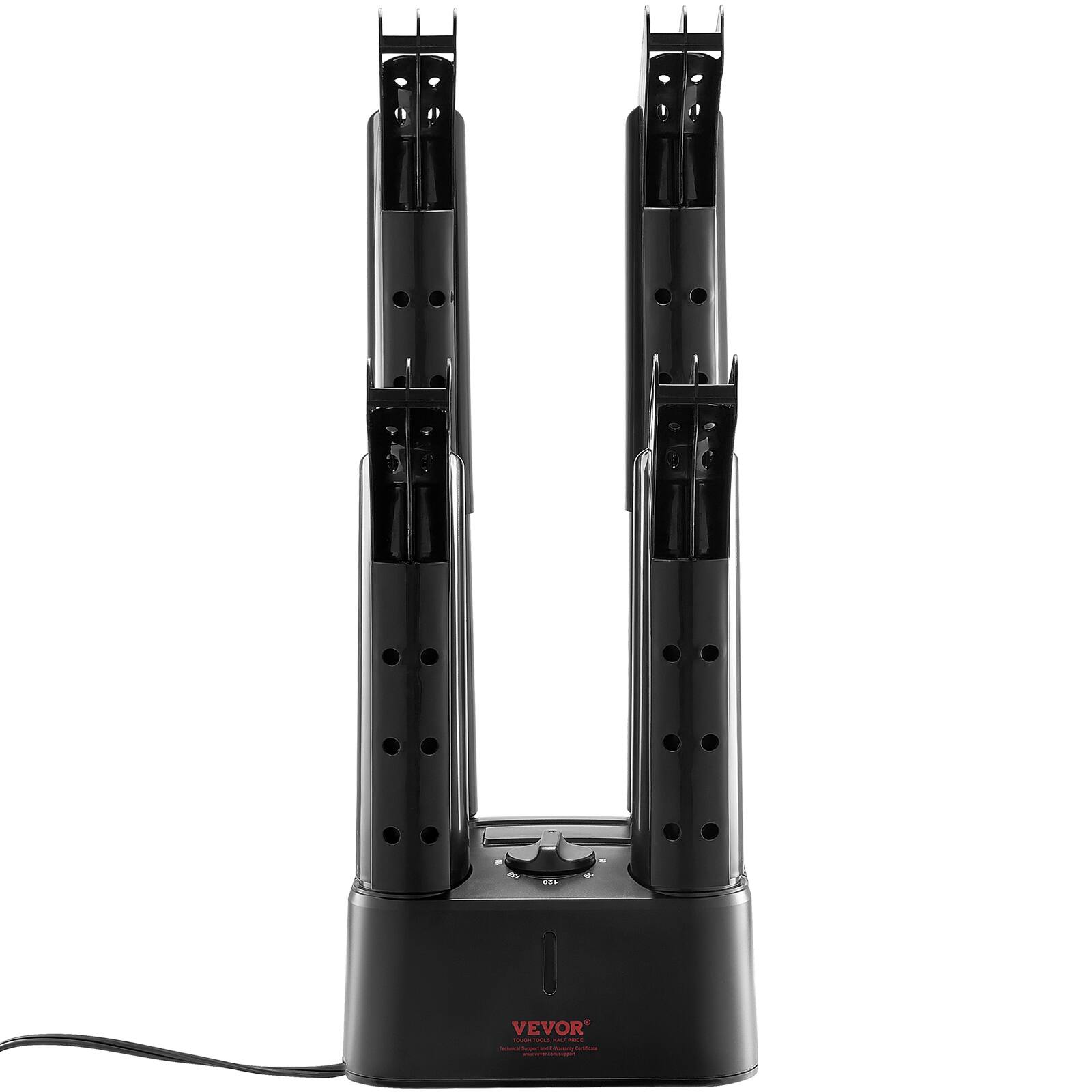 Alt View 5. VEVOR - Detachable 4 Tubes Shoe Dryer,Portable Boot Dryer with Timer,Boot Warmers/Dryer with Heat Blower & ABS+PP for Snow Boots - Black,Orange.