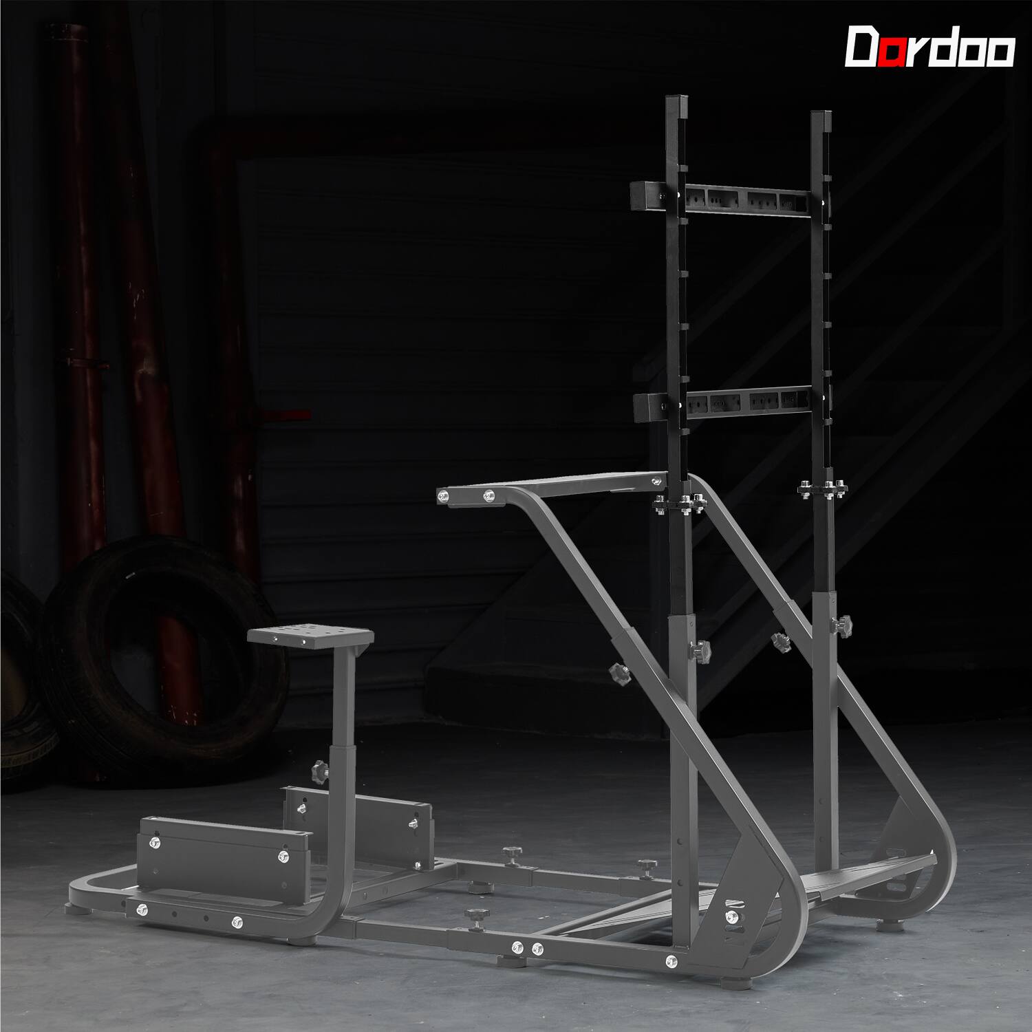 Alt View 6. Dardoo - Dardoo Adjustable Sim Racing Cockpit Monitor Stand Fit for Dardoo Steering Wheel Stand - Black - Black.