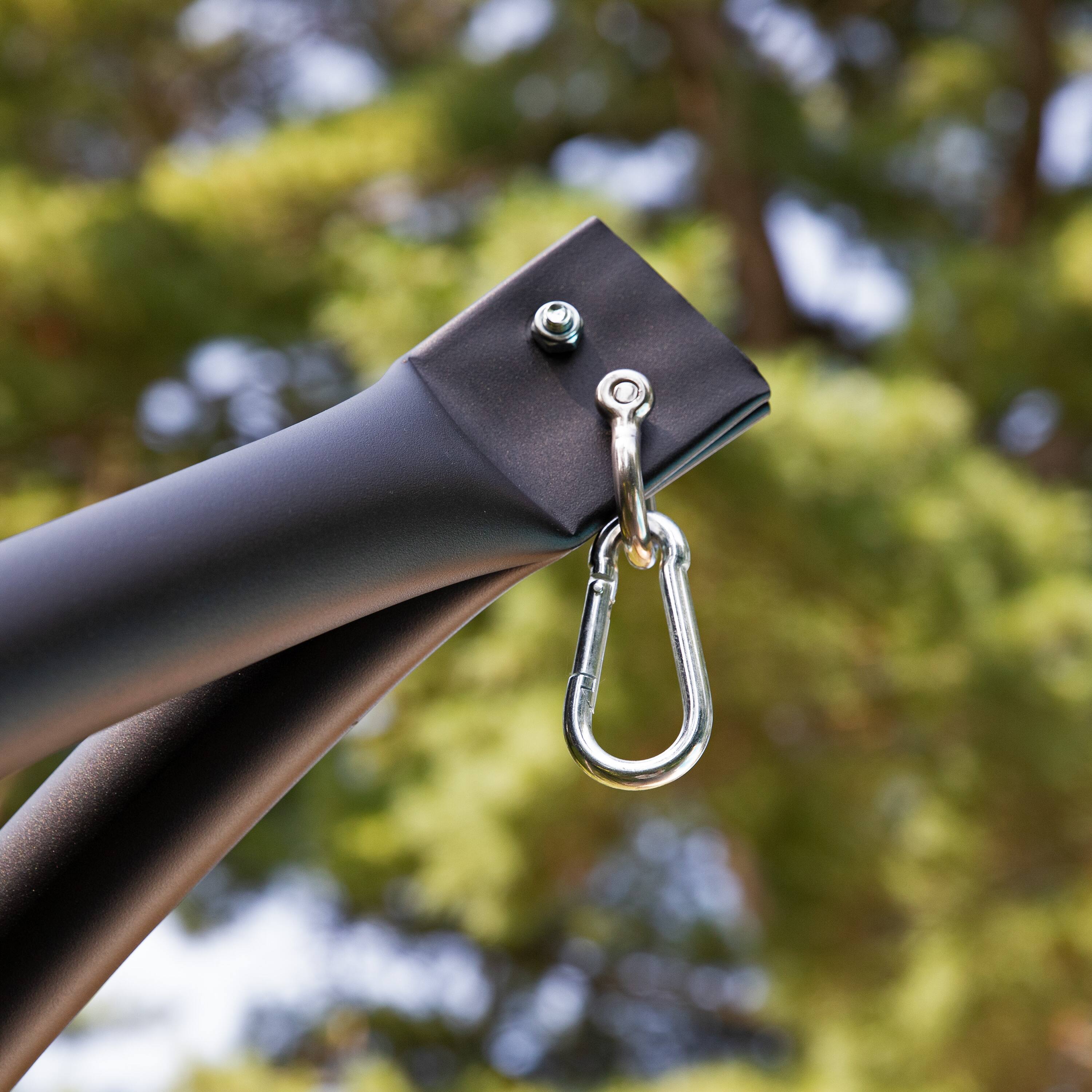 Alt View 7. Sunnydaze - Curved Steel Hanging Hammock Chair Stand - 84" - Black.