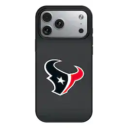 Keyscaper - NFL - Houston Texans - Linen Logo iPhone Magnetic Bump Case - 15 - Black