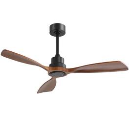 APRILSOUL - 48-in DC Ceiling Fan Remote 6 Speed Reversible Quiet Energy Efficient - Black