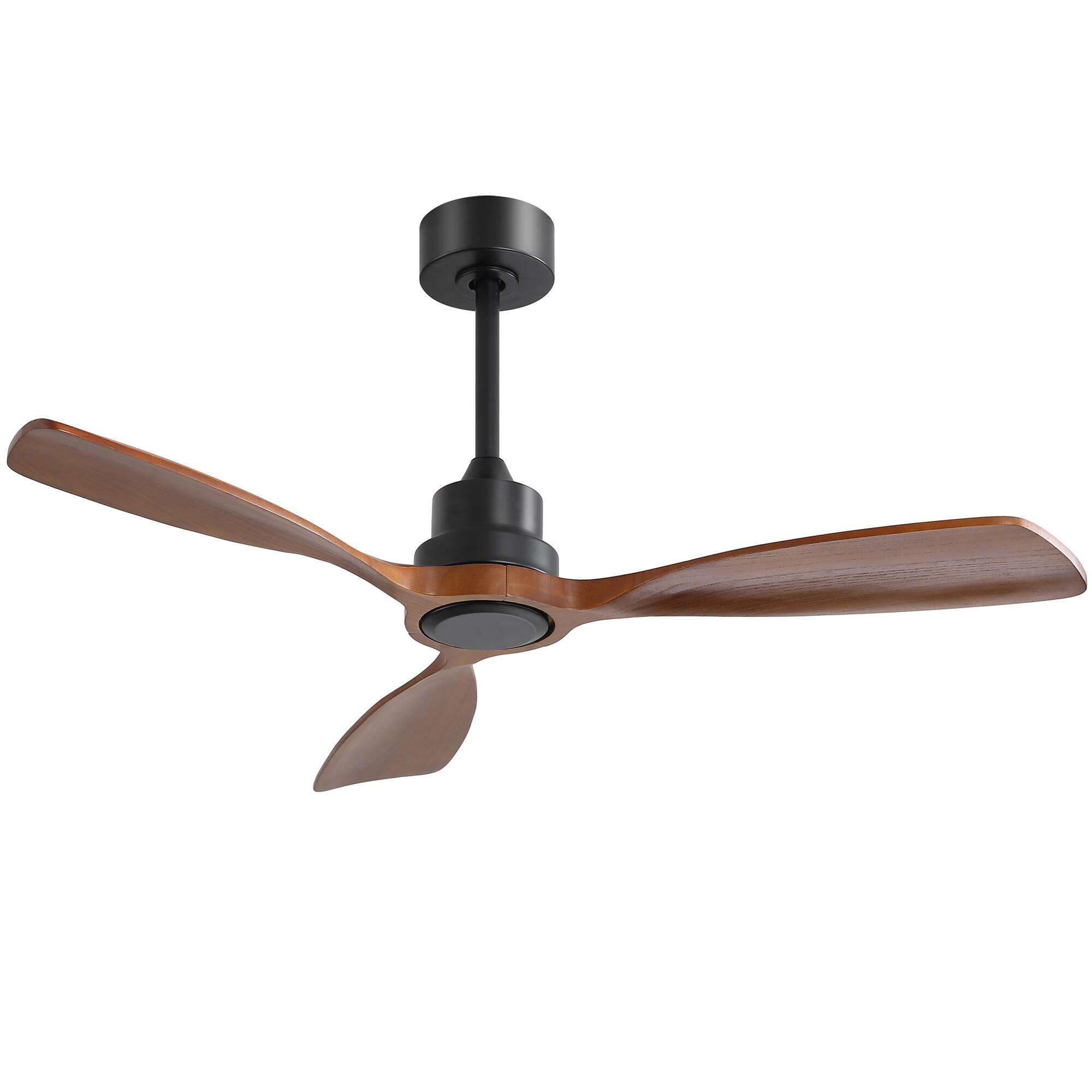 Front. APRILSOUL - 48-in DC Ceiling Fan Remote 6 Speed Reversible Quiet Energy Efficient - Black.