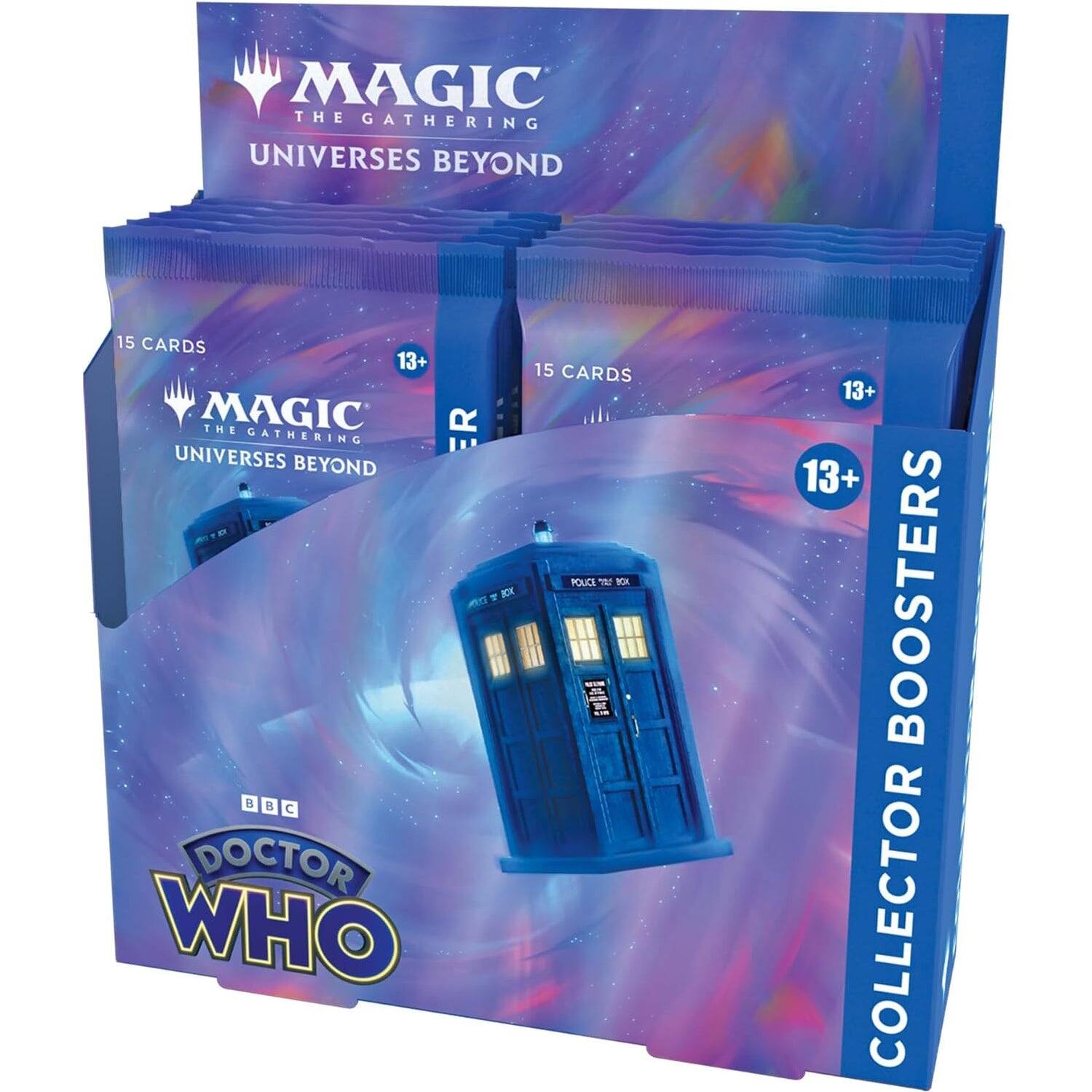 MAGIC THE GATHERING UNIVERSES BEYOND 15 CARDS 13+ MAGIC THE GATHERING UNIVERSES BEYOND 15 CARDS 13+ DOCTOR WHO 15 CARDS POLICE BOX 1 BOX 13+ BOOSTERS COLLECTOR