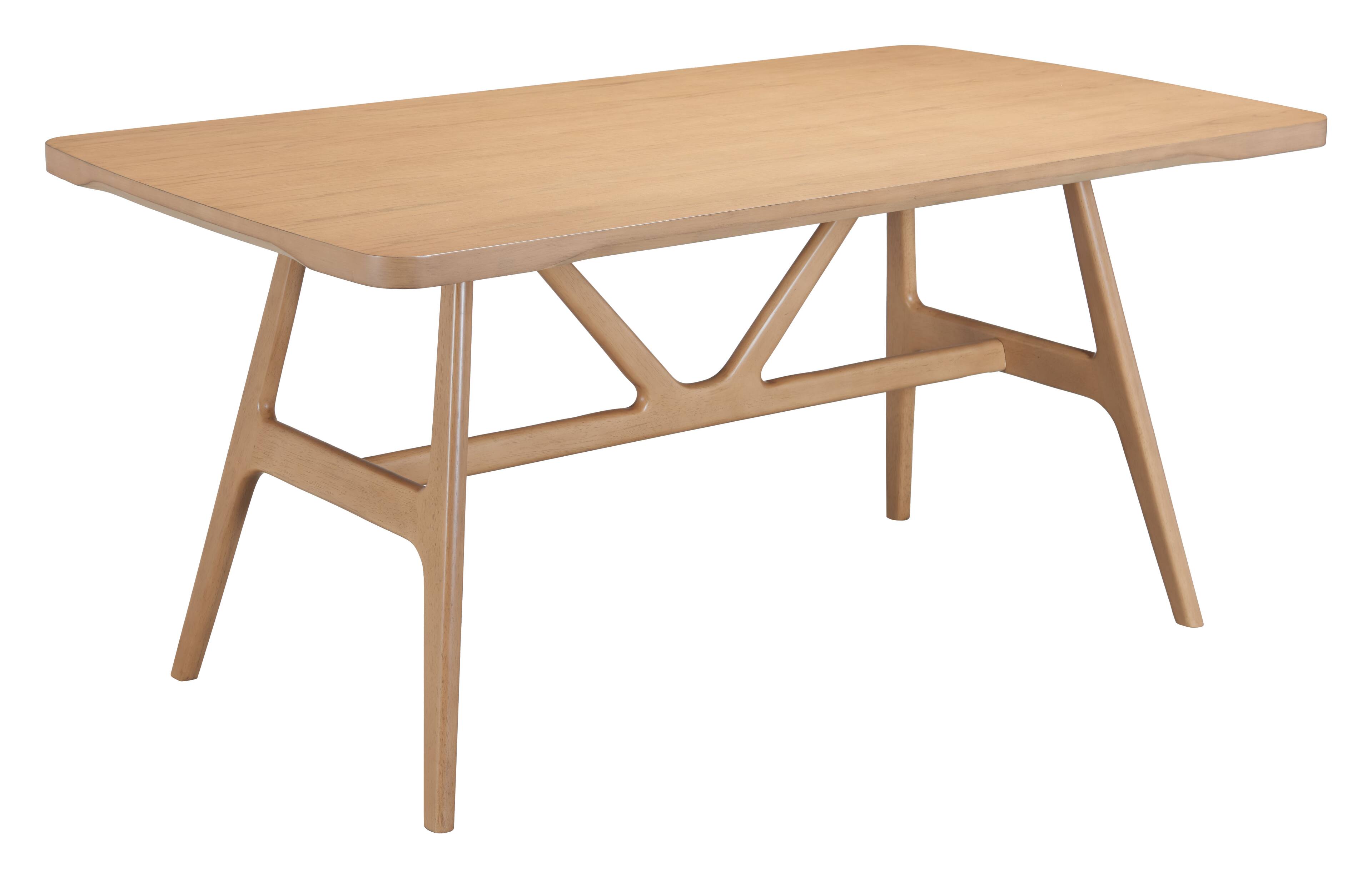 Front. Hivvago - Rovina Dining Table Natural - Natural.