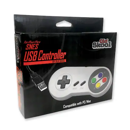 For/Pour/Para SNES USB Controller BY OLD SKOOL 1SR CHES + SELECT START Old Skool with PC/Mac Compatible