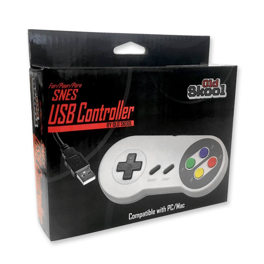 For/Pour/Para SNES USB Controller BY OLD SKOOL 1SR CHES + SELECT START Old Skool with PC/Mac Compatible