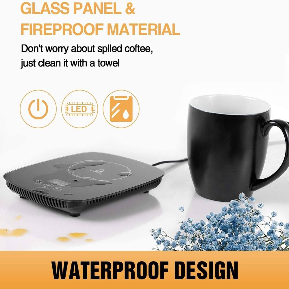 GLASS PANEL & FIREPROOF MATERIAL  
Don't worry about spilled coffee, just clean it with a towel  

LED WATERPROOF DESIGN