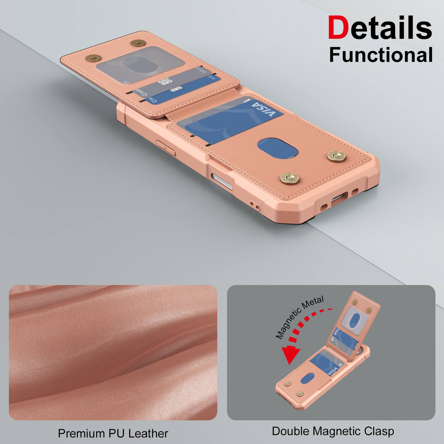 G8 PAD CH # AW 1 VISA Details Functional Meta/ Magnetic E VKA VISA Premium PU Leather Double Magnetic Clasp

Details Functional

Premium PU Leather

Double Magnetic Clasp