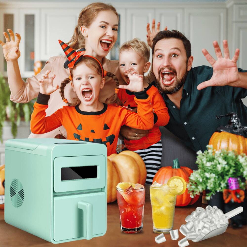 Alt View 1. Loheer - Loheer Portable Countertop Ice Maker Fast Bullet Ice Machine Light Green - Light Green.
