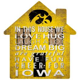 Fan Creations - Iowa Hawkeyes 12'' Team House Sign - Multicolor