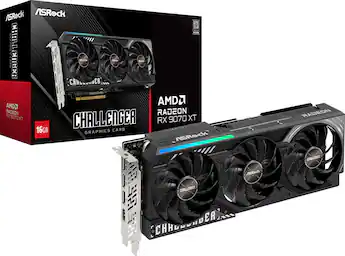 ASRock Challenger Radeon RX 9070 XT 16GB GDDR6 PCI Express 5.0 ASRock Challenger Radeon RX 9070 XT 16GB GDDR6 PCI Express 5.0
