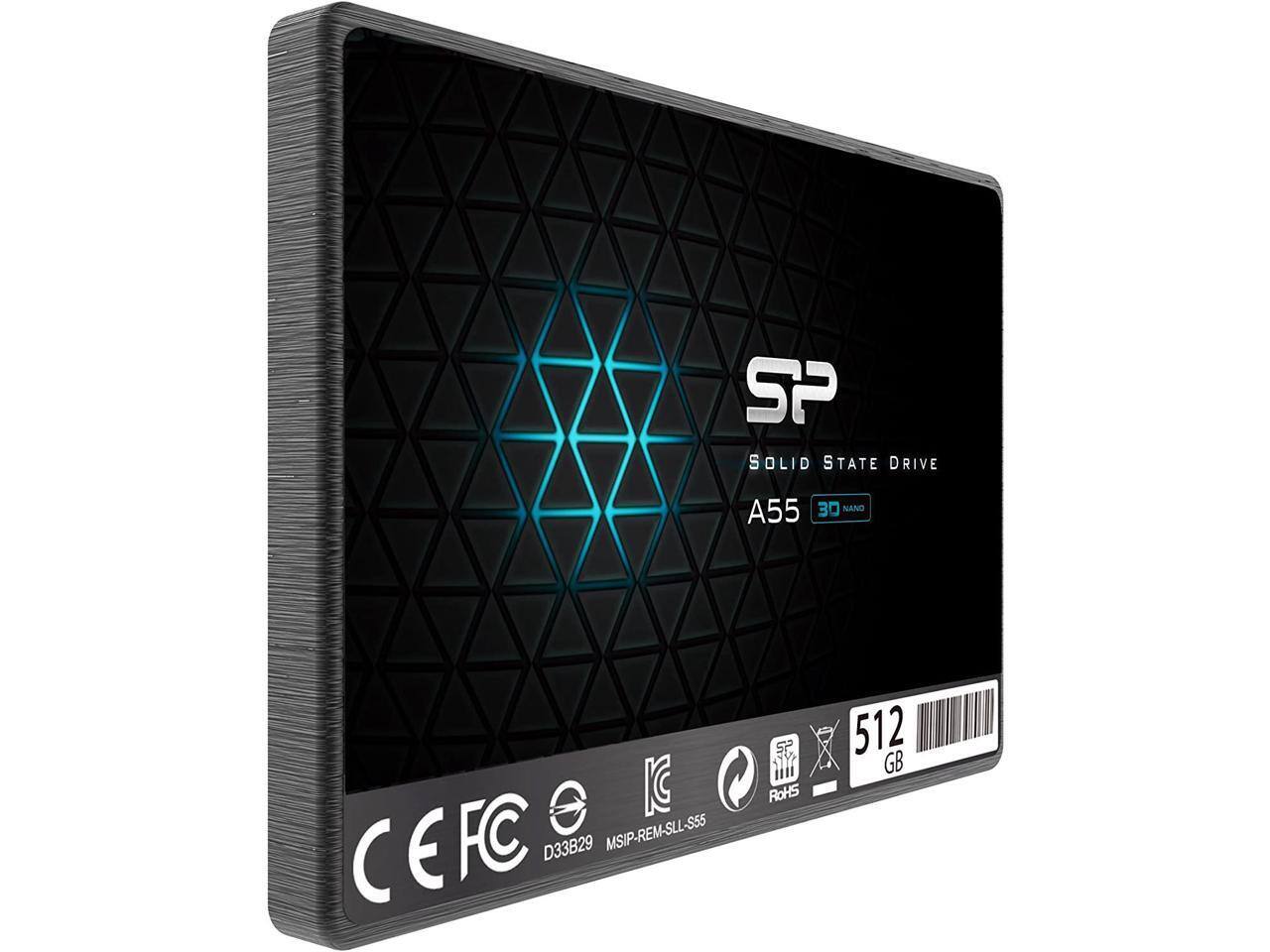 SP SOLID STATE DRIVE A55 3D NAND CEFC D33B29 MSIP-REM-SLL-S55 RoHS 512 GB