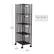 Left. Mind Reader - Rolling Cabinet with Drawers, Desk Art Supply Organizer, Storage, Kitchen, Metal Mesh, 8"L x 11"W x 31.5"H - Black.