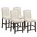 Front. Gymax - Gymax Set of 4 Fabric Barstools Nail Head Trim Counter Height Dining Side Chairs Beige - Beige.