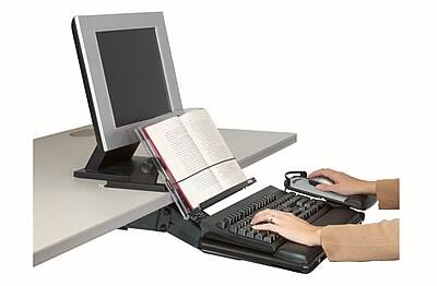 Alt View 5. 3M - 3M® Plastic Document Stand with Lip & Guide Bar, Black/Clear (DH630) - Black/Clear.