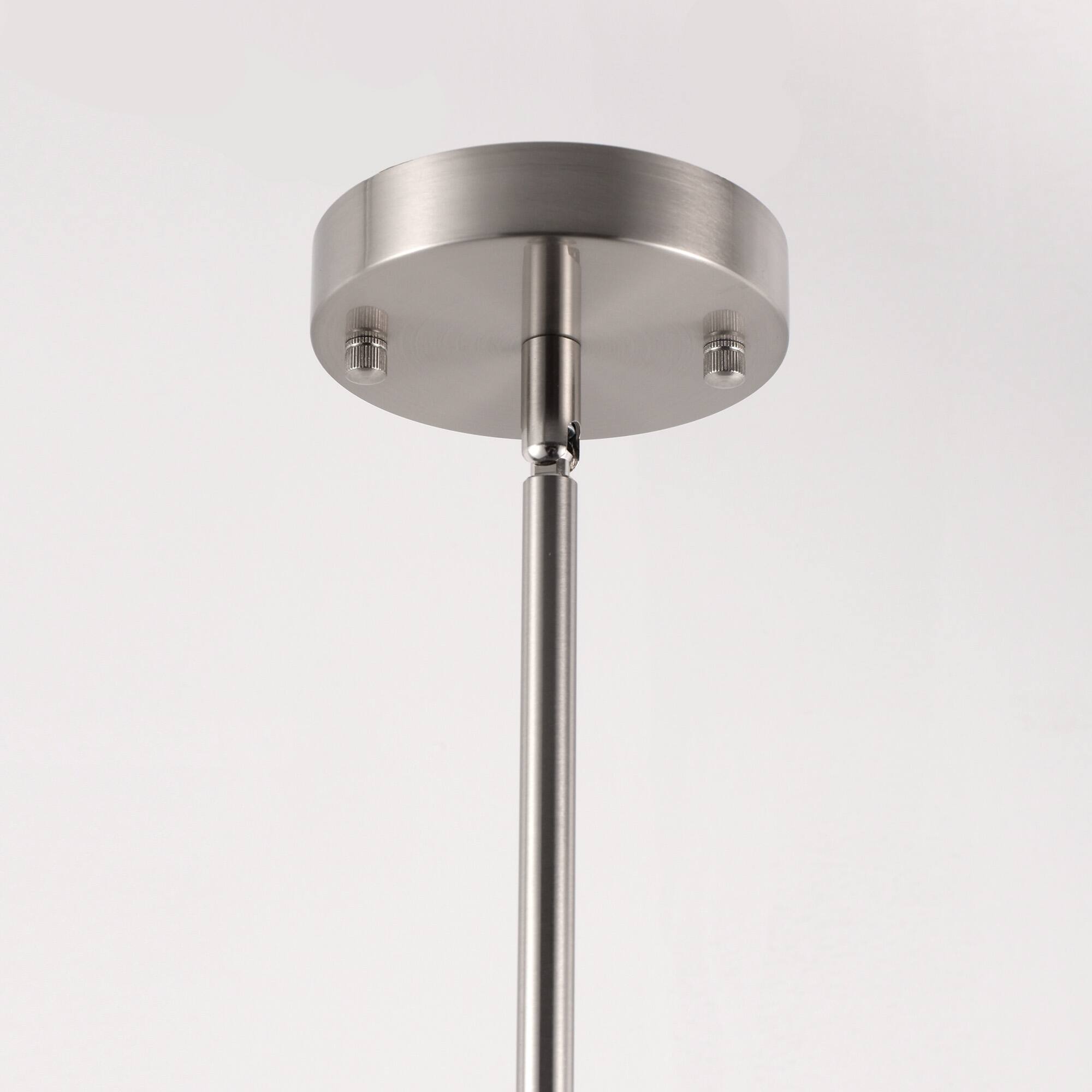 Alt View 5. Jandcase - JANDCASE 1-Light Nickel Pendant Light, Clear Glass Shade, E26 Socket, Non-Integrated Bulbs, for Dining Room - Silver.