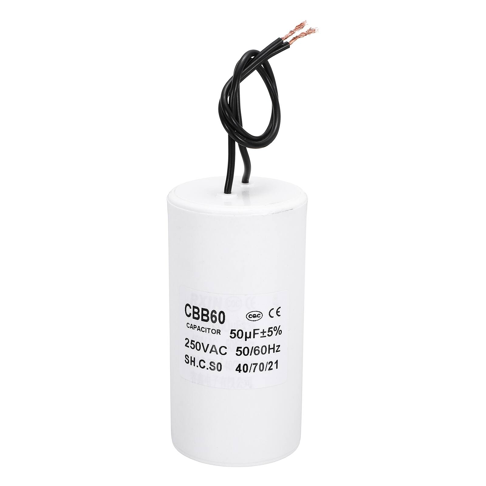 CBB60 CAPACITOR  
50µF±5%  
250VAC  
50/60Hz  
SH.C.SO  
40/70/21