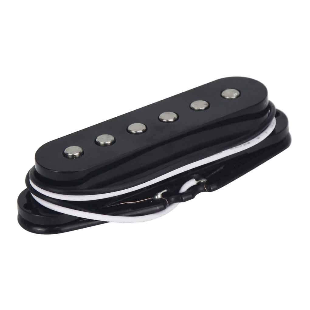 Back. Dazzling Pops - Alnico 5 Single Coil Pickups Flat Pole Guitar Neck/middle/bridge Pickup Set - White, Flat Fixed.