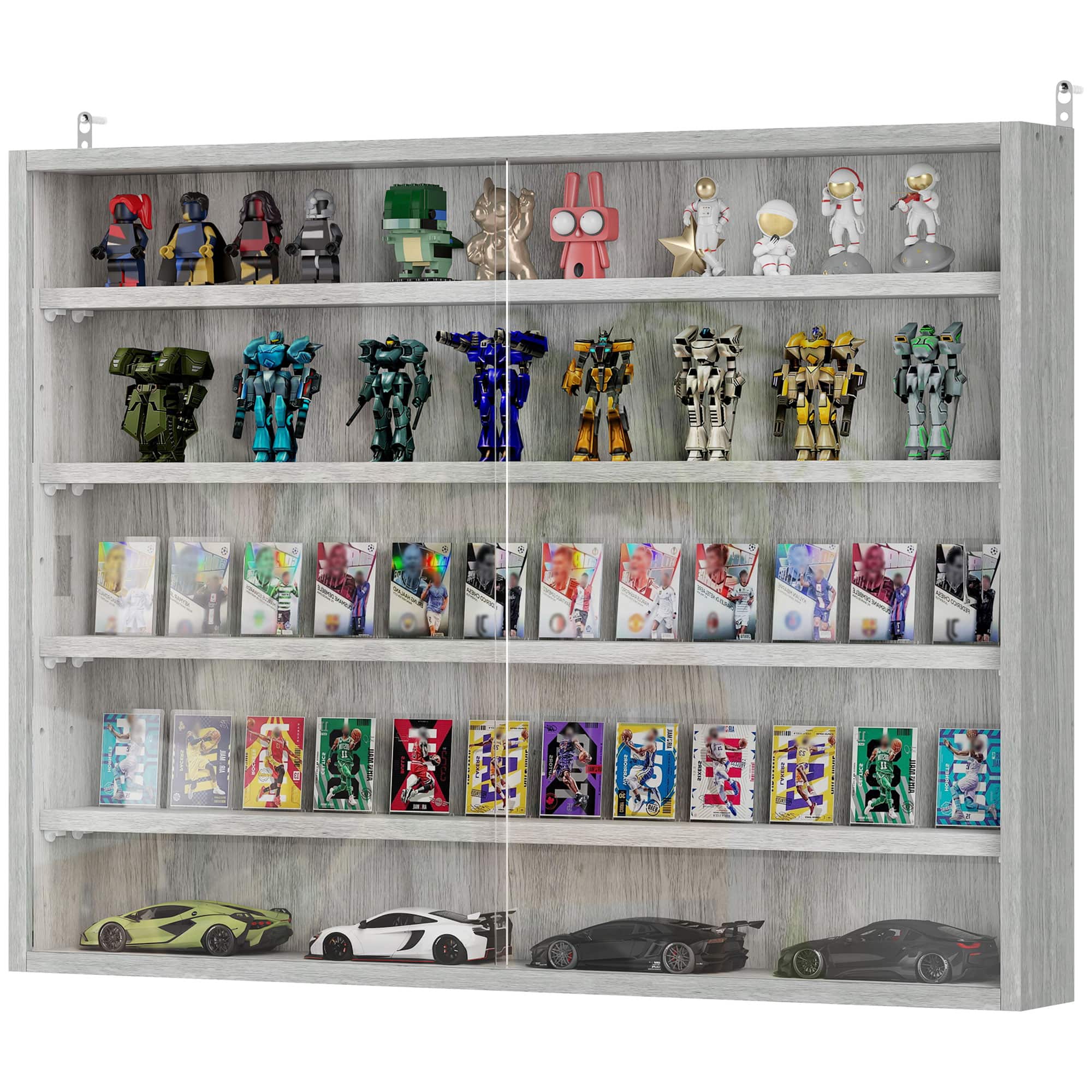 Homcom - 5-Tier Display Cabinet - Gray