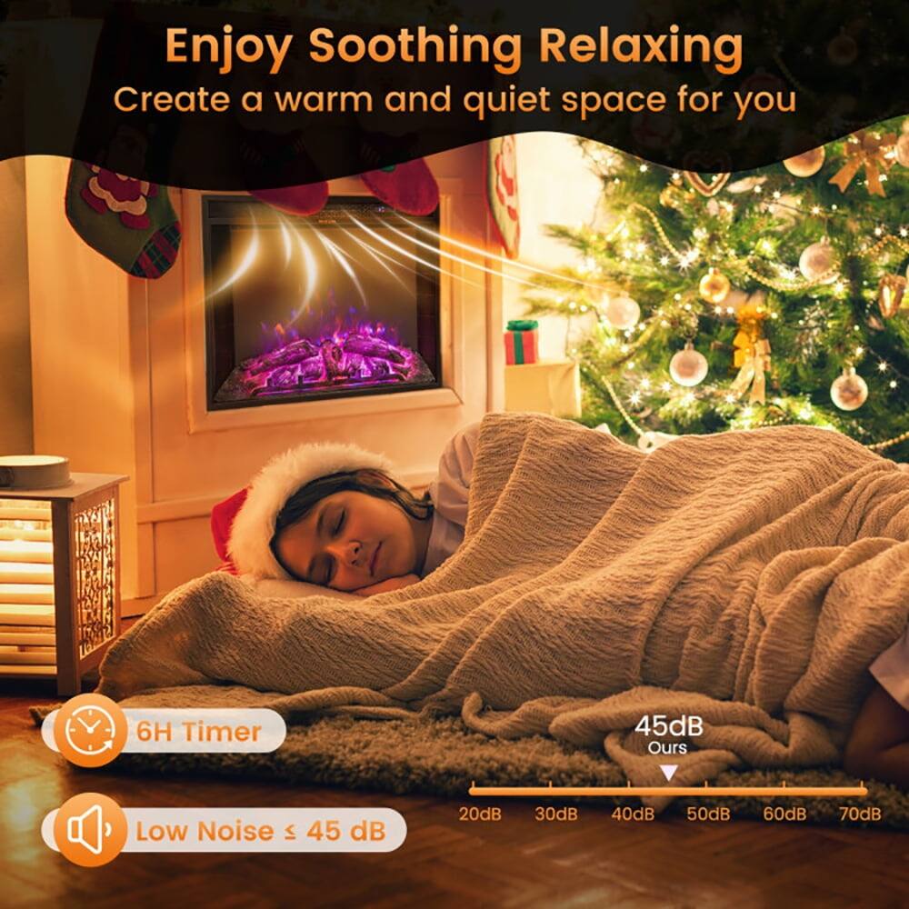 Enjoy Soothing Relaxing  
Create a warm and quiet space for you  

6H Timer  
Low Noise ≤ 45 dB  

45dB  
Ours  

20dB 30dB 40dB 50dB 60dB 70dB