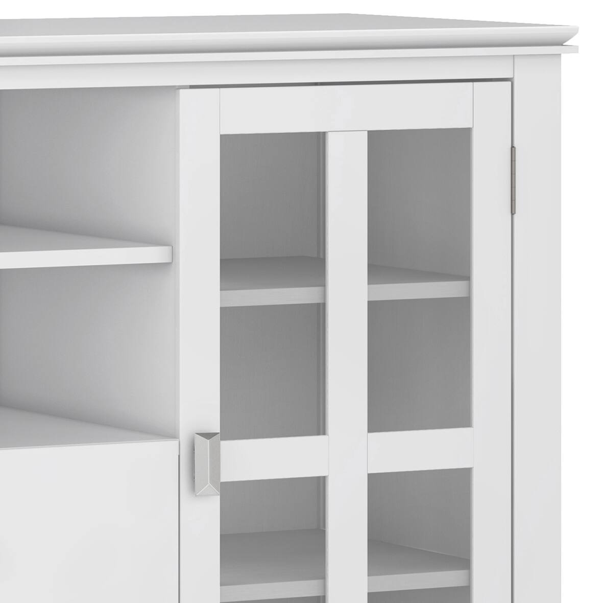 Alt View 13. Simpli Home - Artisan Solid Wood Tall TV Media Stand For TVs up to 60 inches - White.