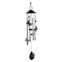 FC Design - 34" Long Chandelier Silhouette-Butterfly Wind Chime Outdoor Patio or Garden Hanging Decoration - Multi-Color