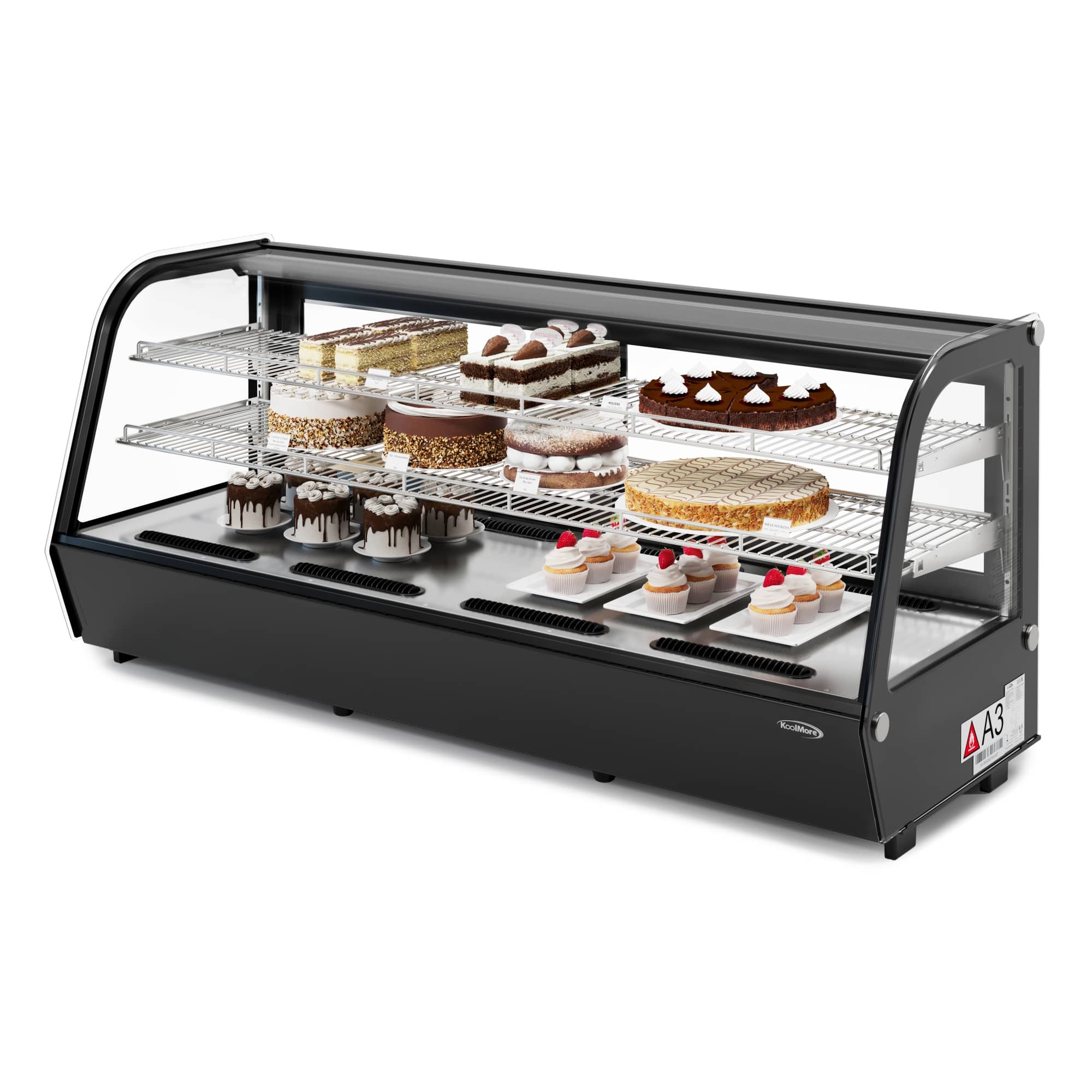 Koolmore - 60 in. Countertop Bakery Display Refrigerator, 8 cu. ft. (CDC-8C-BK) - Black