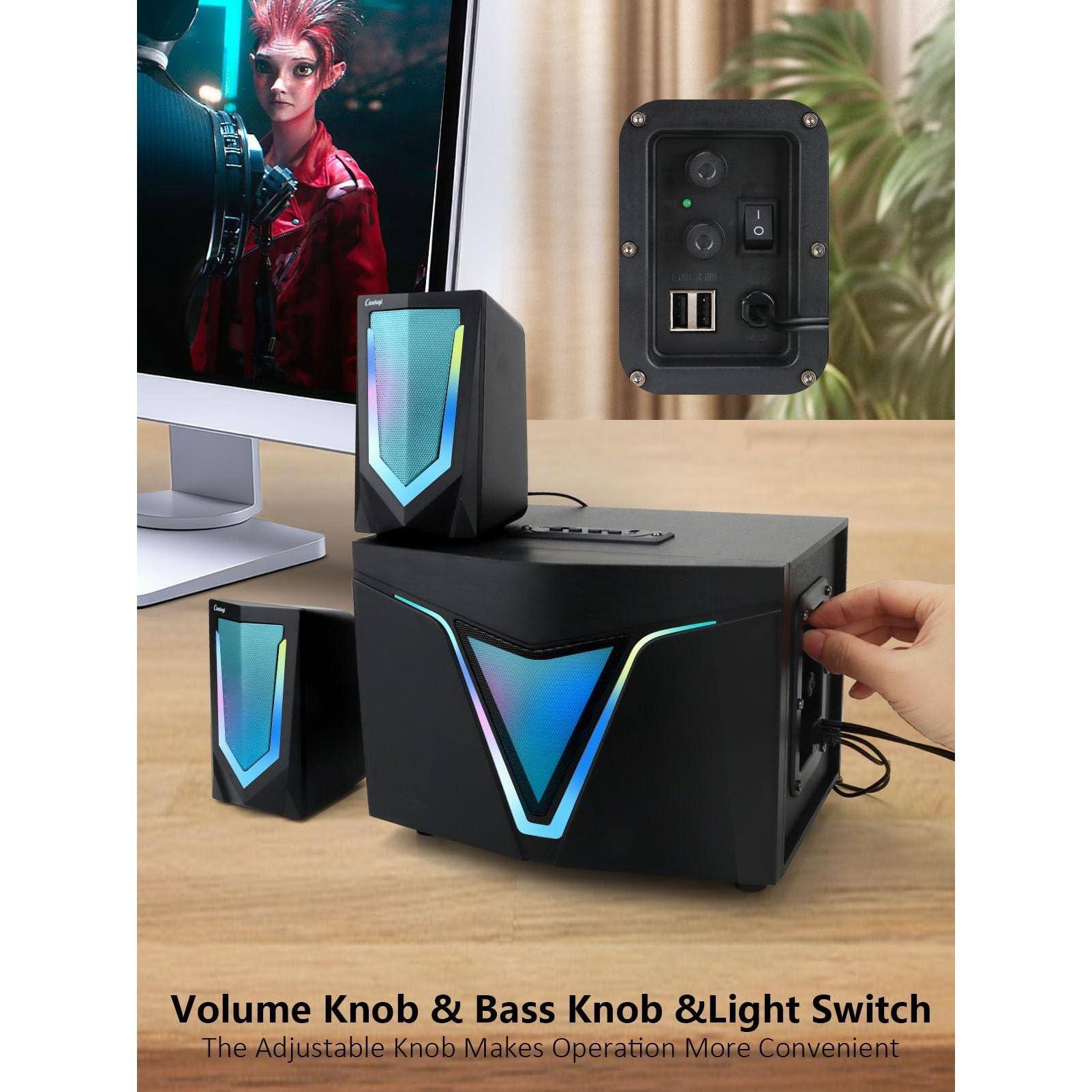 Volume Knob & Bass Knob & Light Switch  
The Adjustable Knob Makes Operation More Convenient