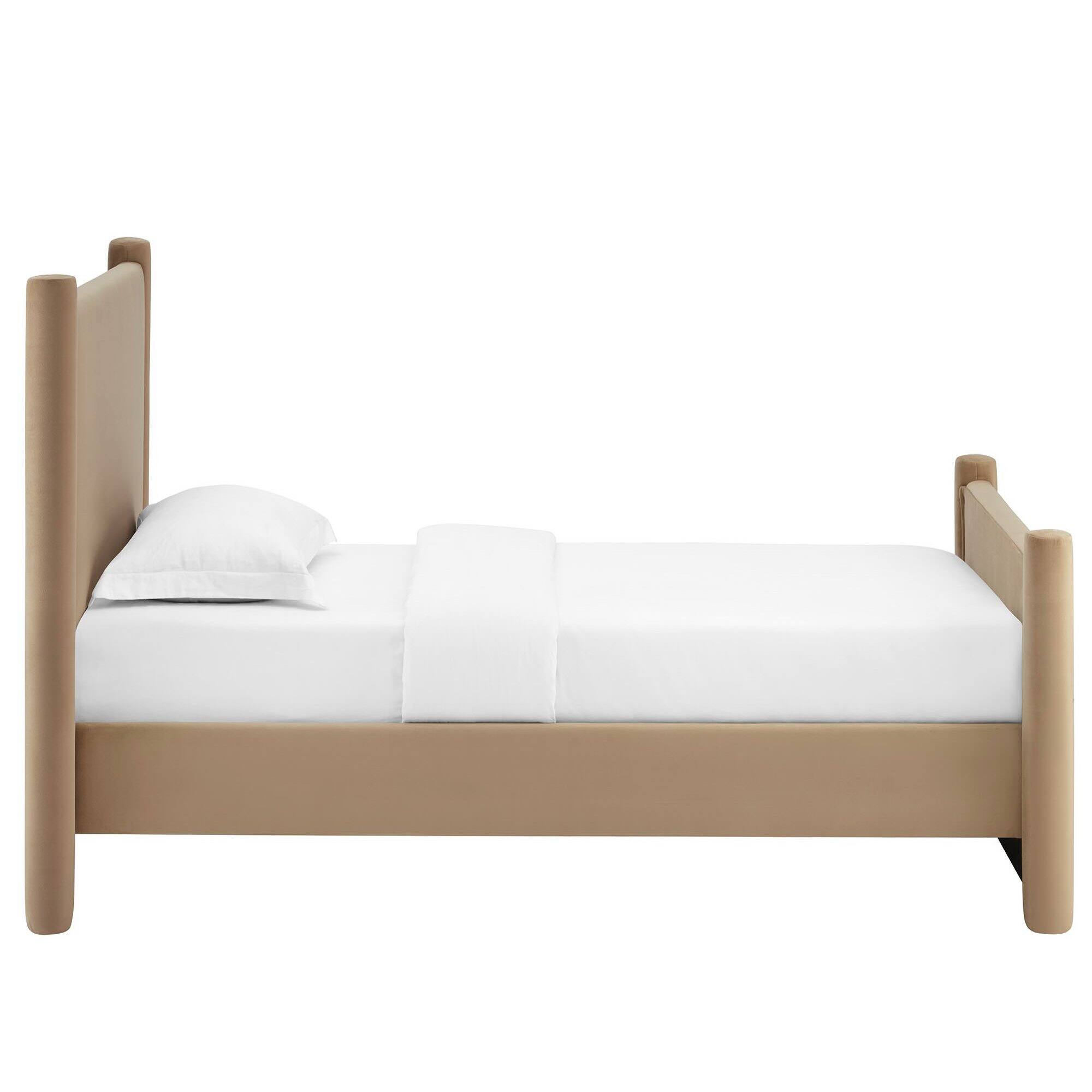 Alt View 2. Modway - Maven King Size Fabric Upholstered Platform Bed - Ivory.