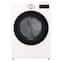 LG - 7.4 Cu. Ft. Stackable Smart Electric Dryer with Steam and AI Sensor Dry - Alpine White