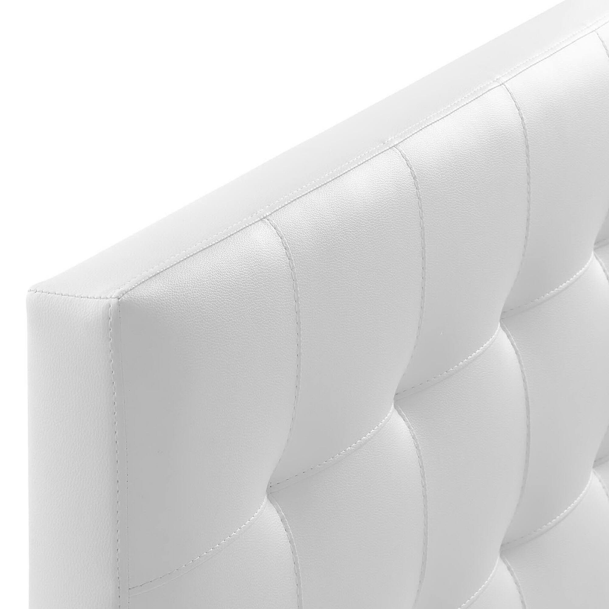 Left. Modway - Lily Upholstered Vinyl Queen Headboard by Modway - White.