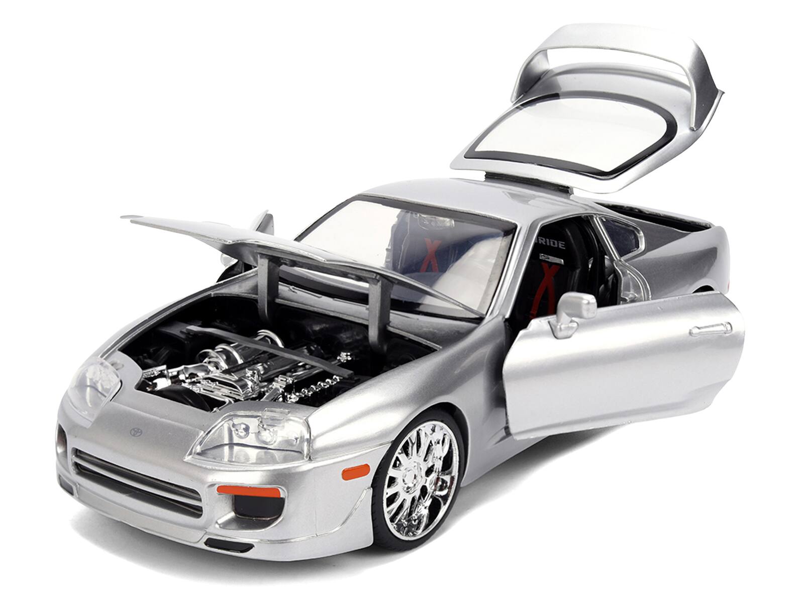 Alt View 1. Jada - 1995 Toyota Supra Silver Metallic "JDM Tuners" Series 1/24 Diecast Model Car by Jada - Multicolor.