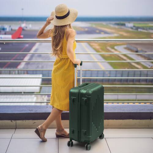 Alt View 7. Winado - 3 Piece 20" 24" 28" Carry On Luggage Set Spinner Wheels Trolley Hardside Suitcase Sets with TSA Lock for Travel Business - Dark Green.