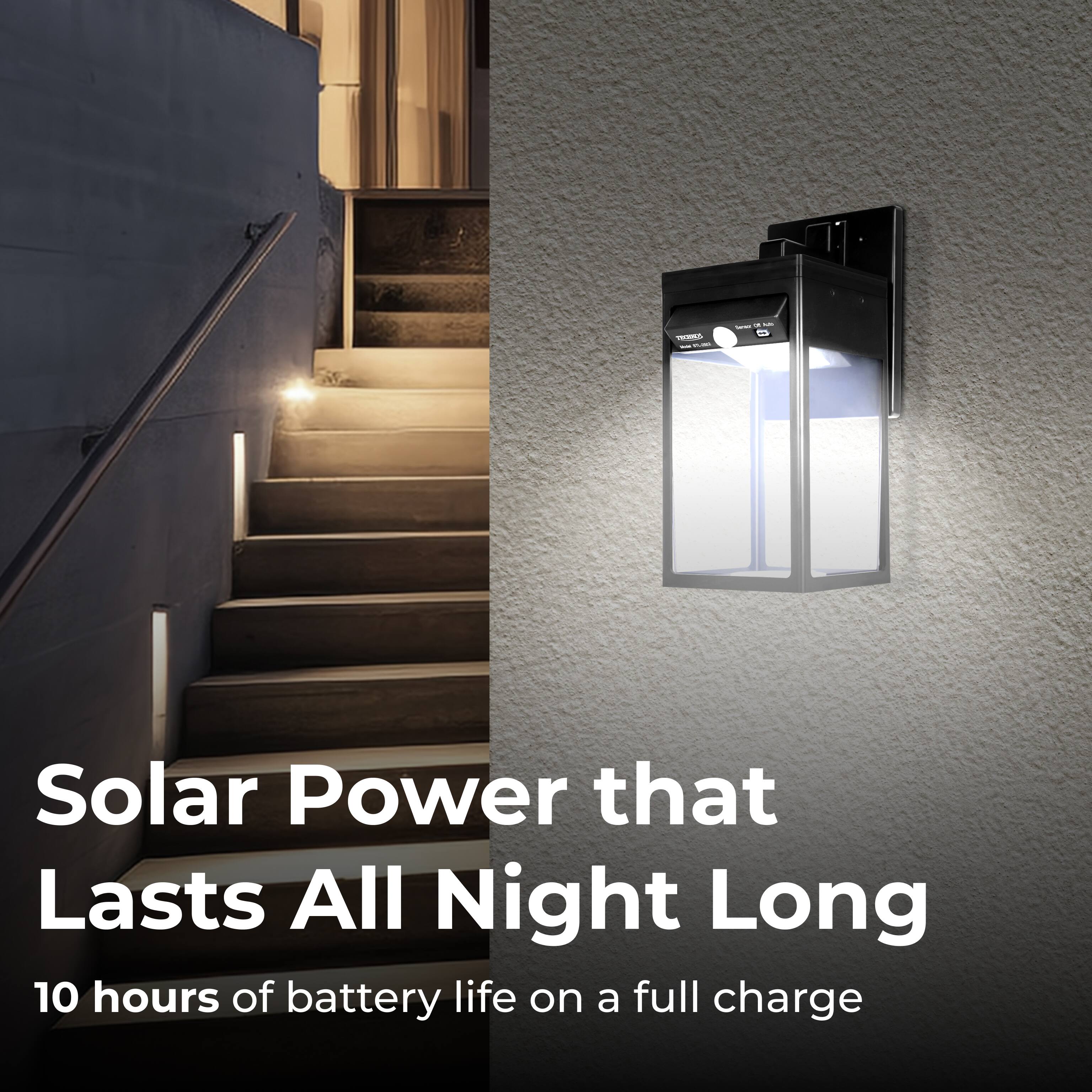 Solar Power that Lasts All Night Long

10 hours of battery life on a full charge