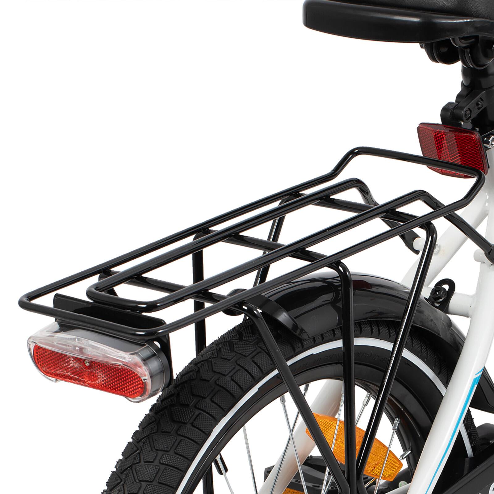 Alt View 7. HILAND - Sentry+ 24 Inch Kids Bike for Boys Girls Ages 7-15, Children's Bicycle with Rear Rack & Kickstand, Youth Bike, White - White.