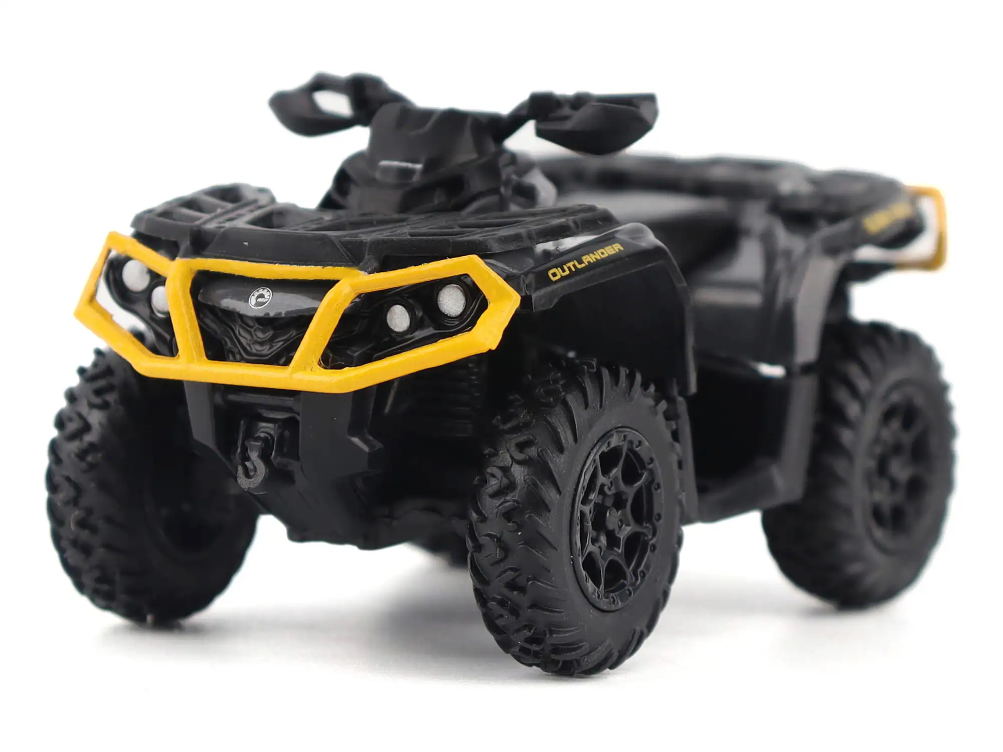 Alt View 5. BRP Models - Can-Am Outlander XT-P 1000R ATV Iron Gray and Neo Yellow with Driver Figure 1/32 Diecast Model by BRP Models.