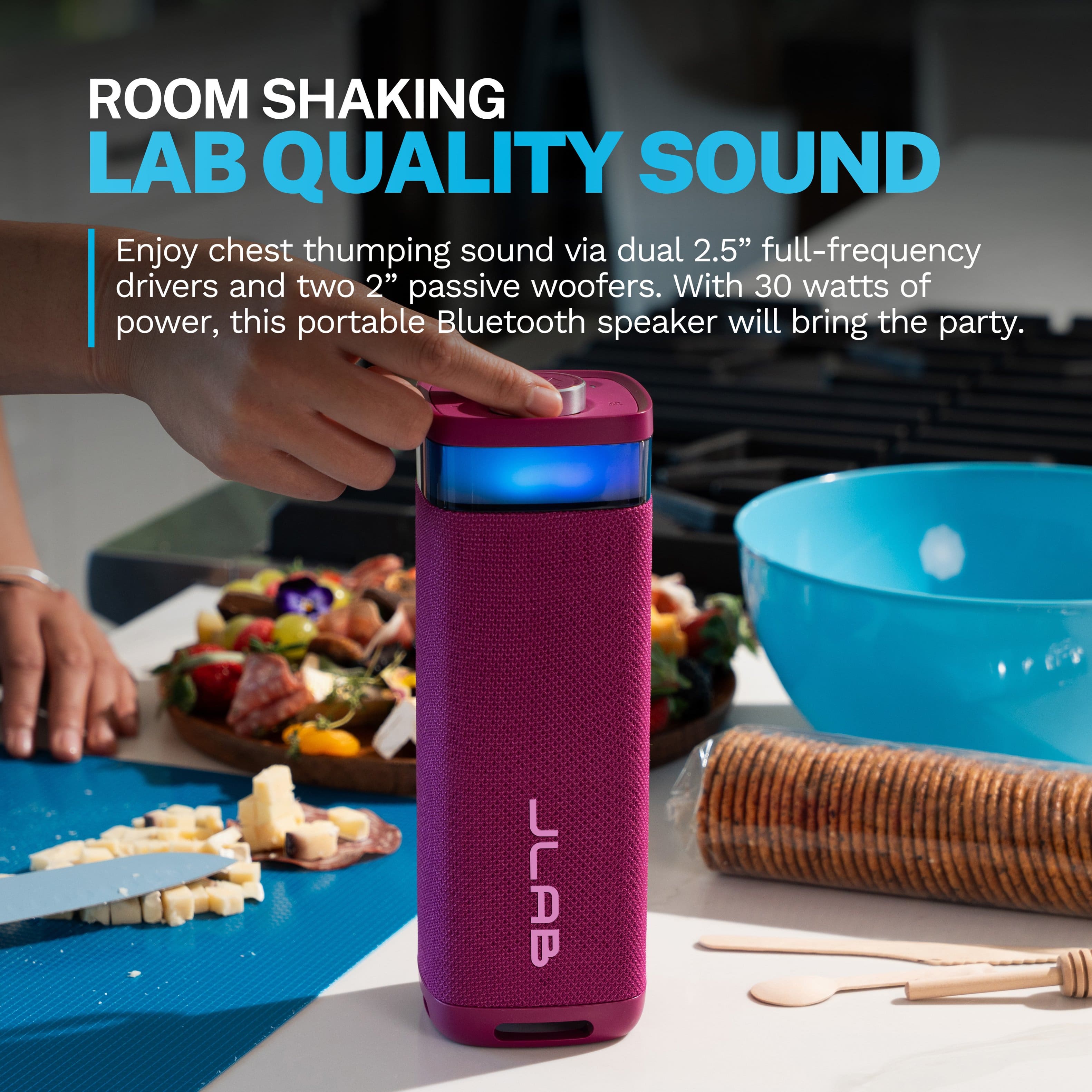 JLab JBuds Party Speaker feat. LabSync Audio and RGB Lighting