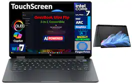 HP - OmniBook Ultra Flip 2-in-1 Laptop 14.0 2.8K Display (Intel Ultra 7-256V, 16GB LPDDR5X, 1TB SSD, Win 11 Home) - Eclipse Gray