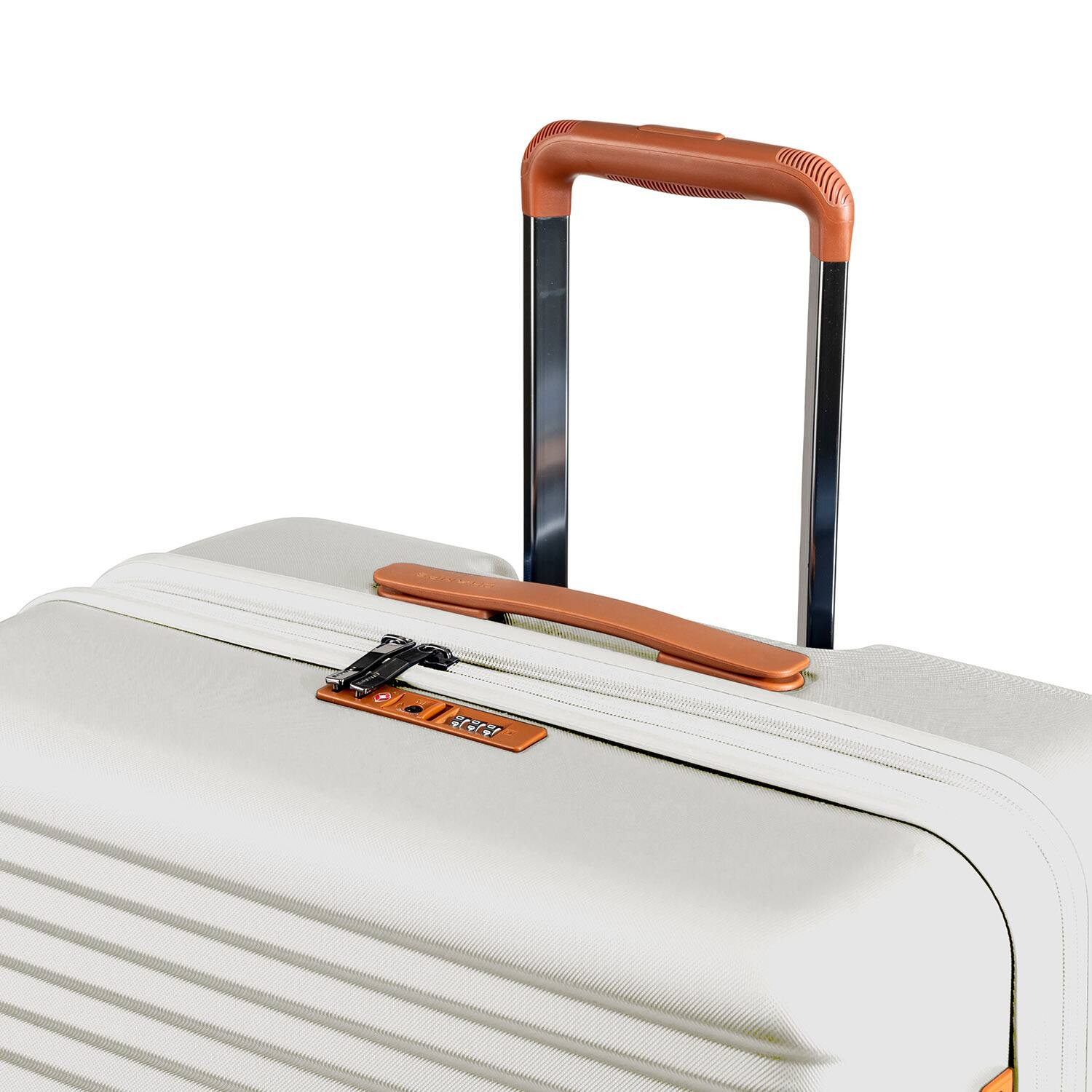 Left. Champs - Vintage II Collection Large Luggage Case - Ivory.