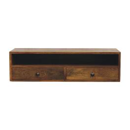 Artisan Furniture - Amber Open Media Unit, 2 Drawers, 1 Open Shelf - Brown