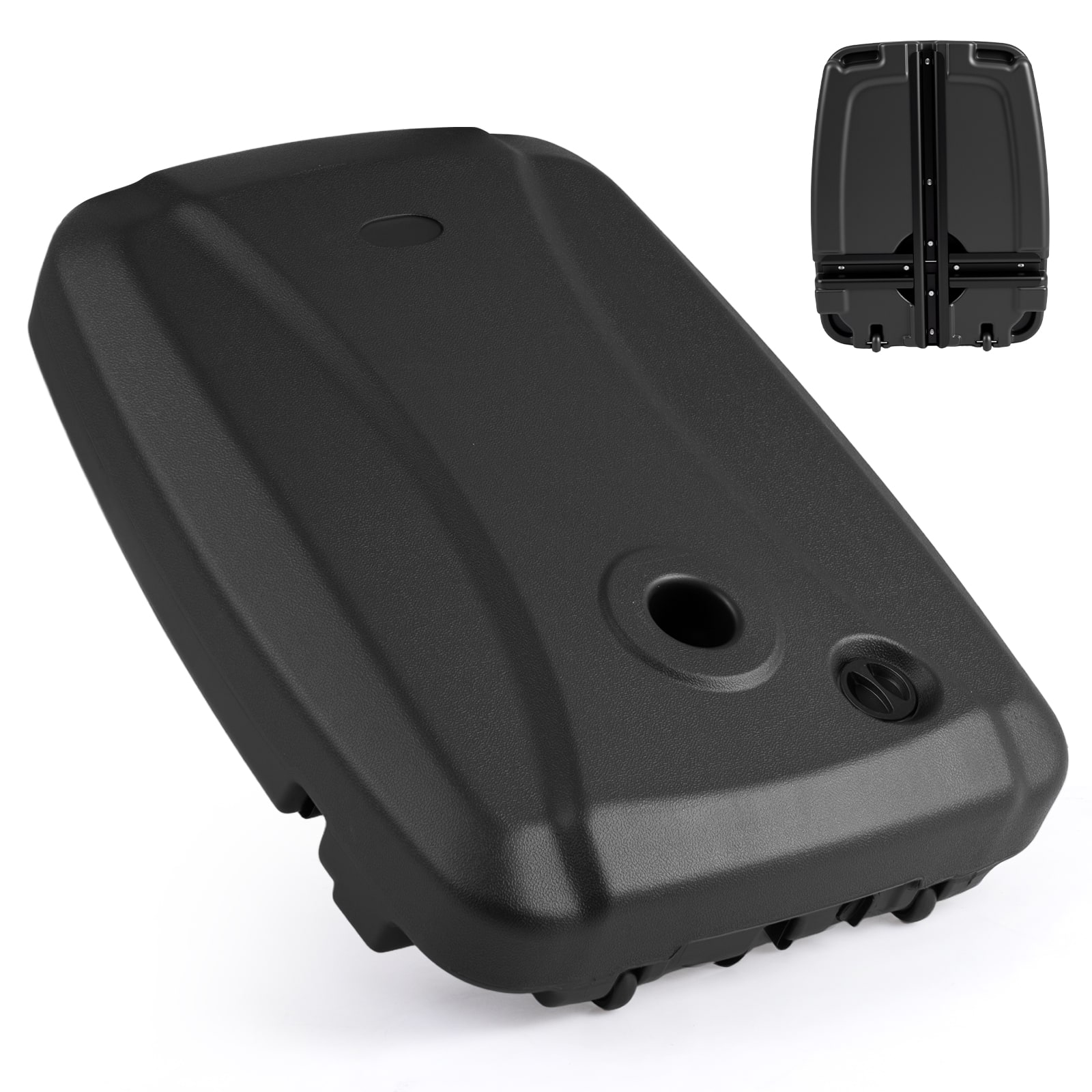 Gymax - 225 LBS Cantilever Patio Umbrella Base w/Wheels & Crossed Base for Patio Garden - Black