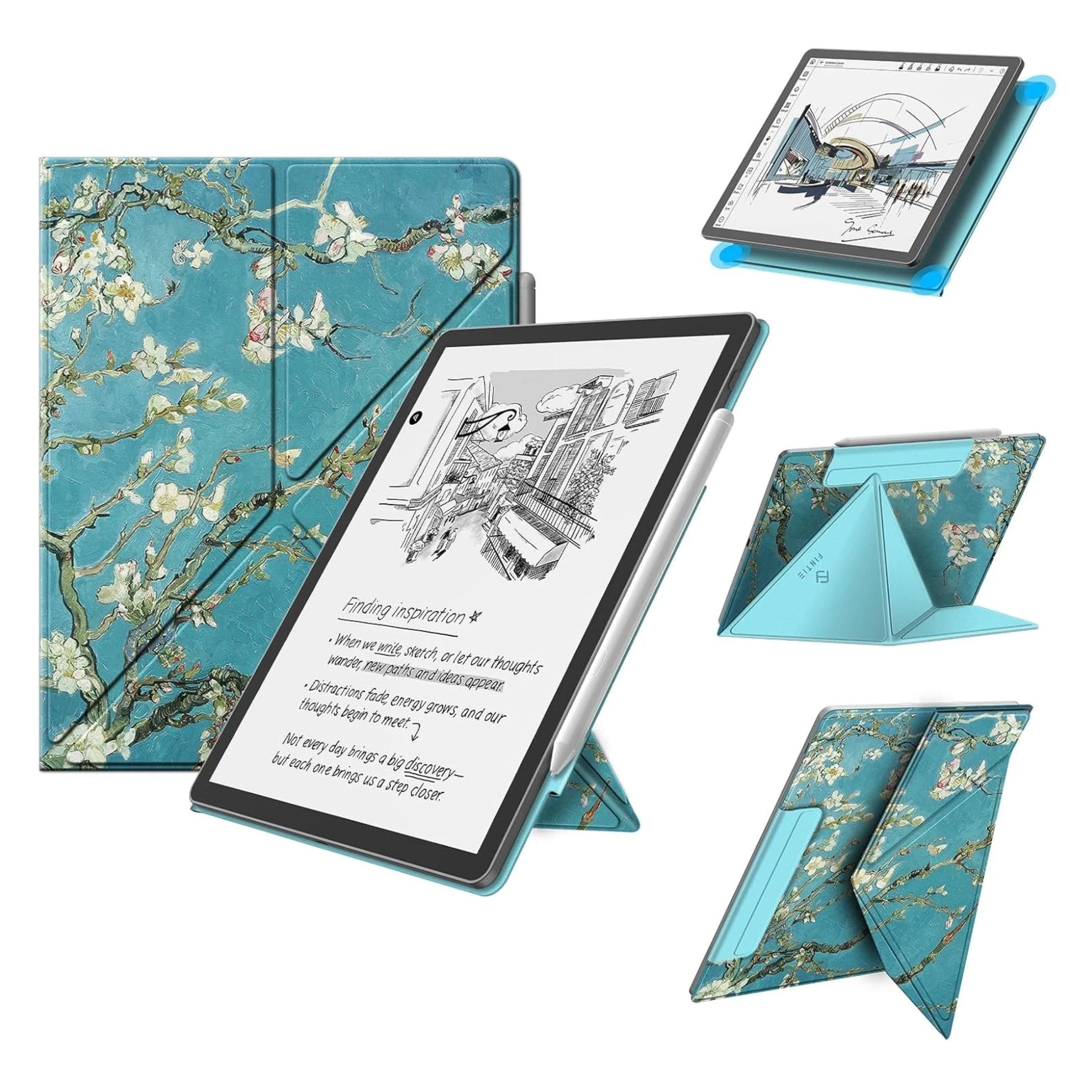 Kitcheniva - Multi-Viewing Origami Stand Case For 11" Kindle Scribe 3rd Gen 2025/Colorsoft 2025 E-Reader - Blossom